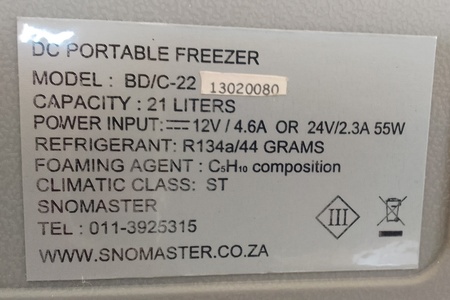 SnowMaster 21l 12v Fridge