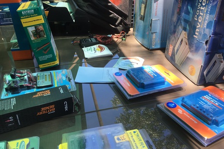 Solar regulators, monitors and chargers on display